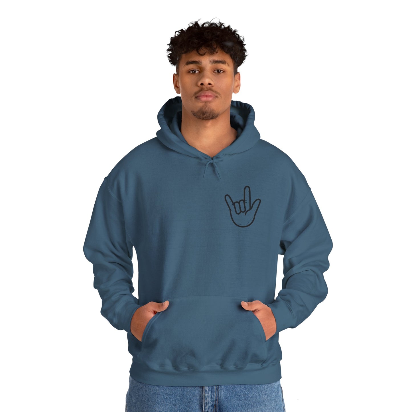 ILY Unisex Hooded Sweatshirt Front/Back