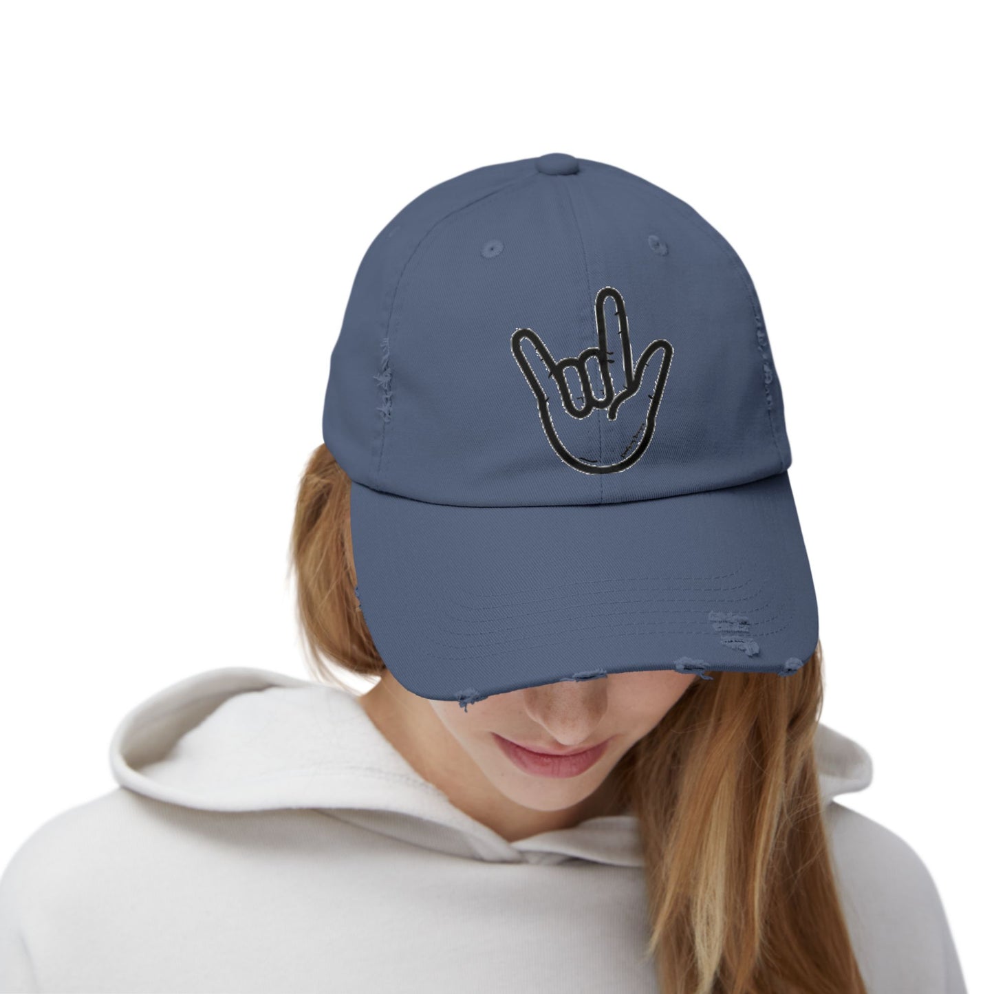 ILY Unisex Distressed Baseball Hat