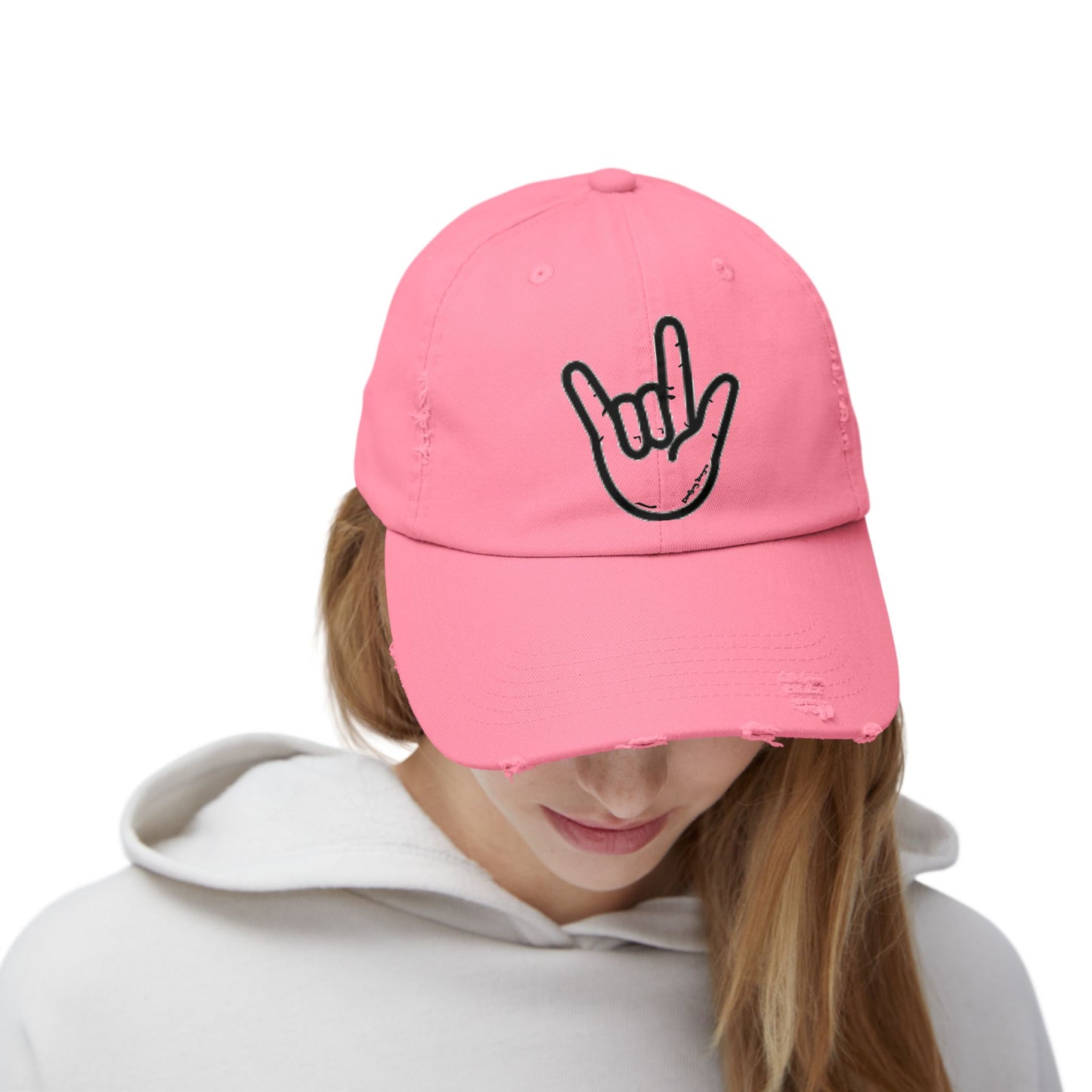 ILY Unisex Distressed Baseball Hat