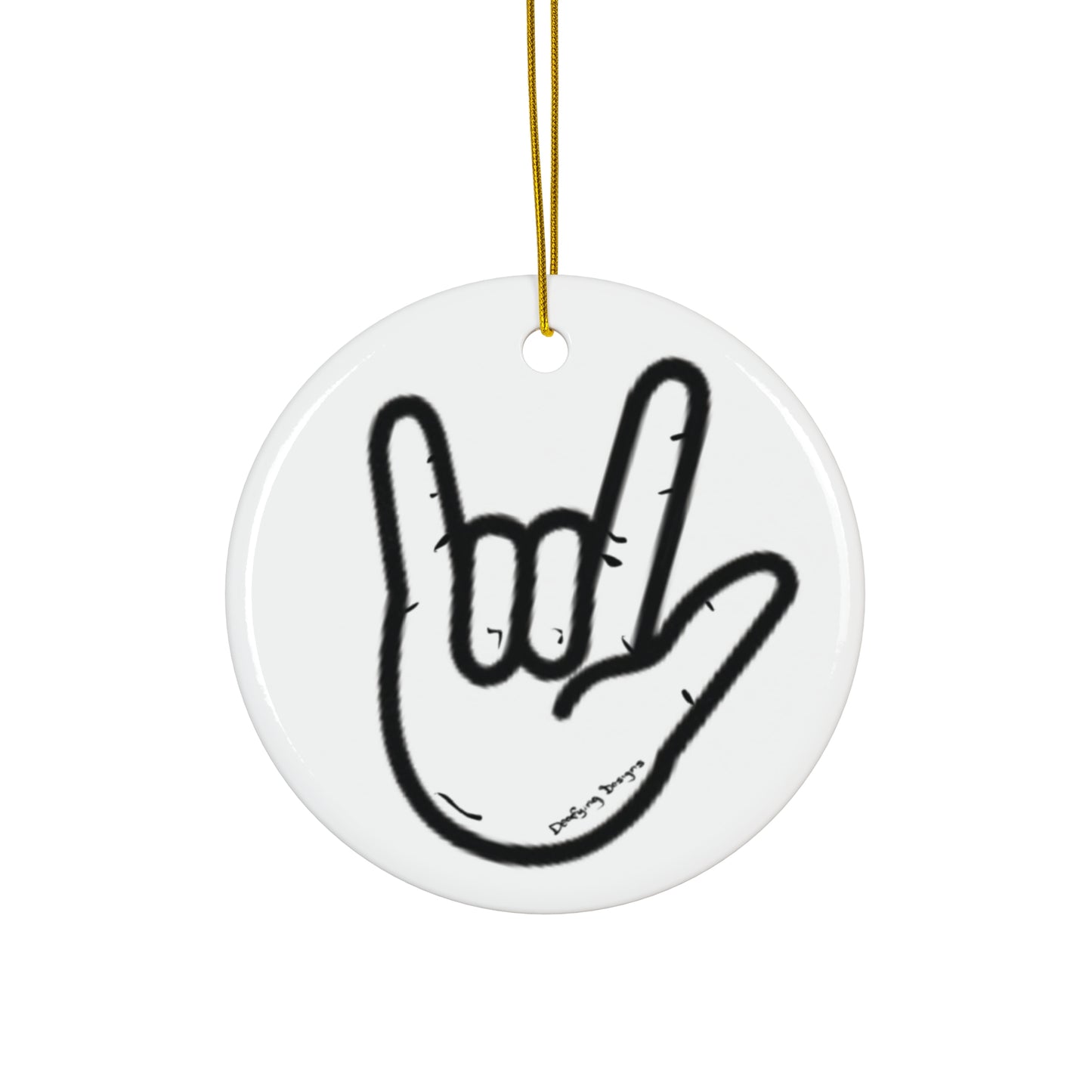 ILY Ceramic Ornament