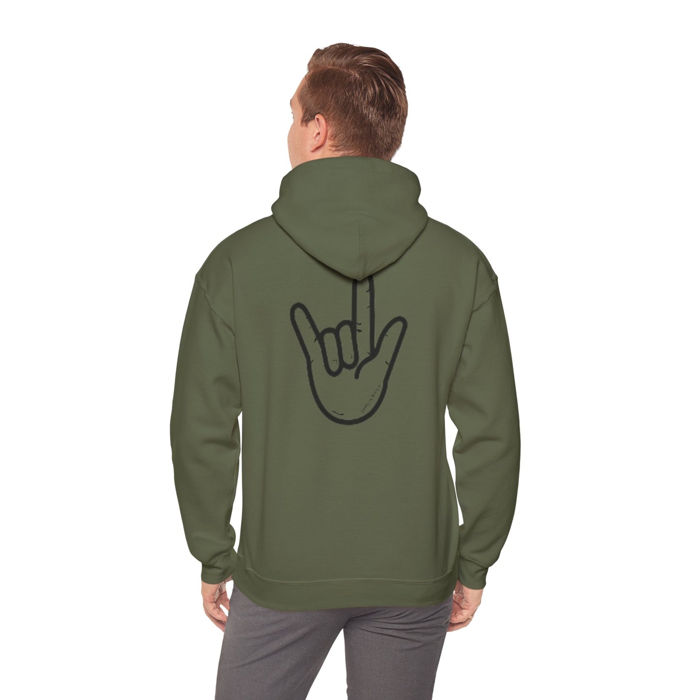 ILY Unisex Hooded Sweatshirt Front/Back