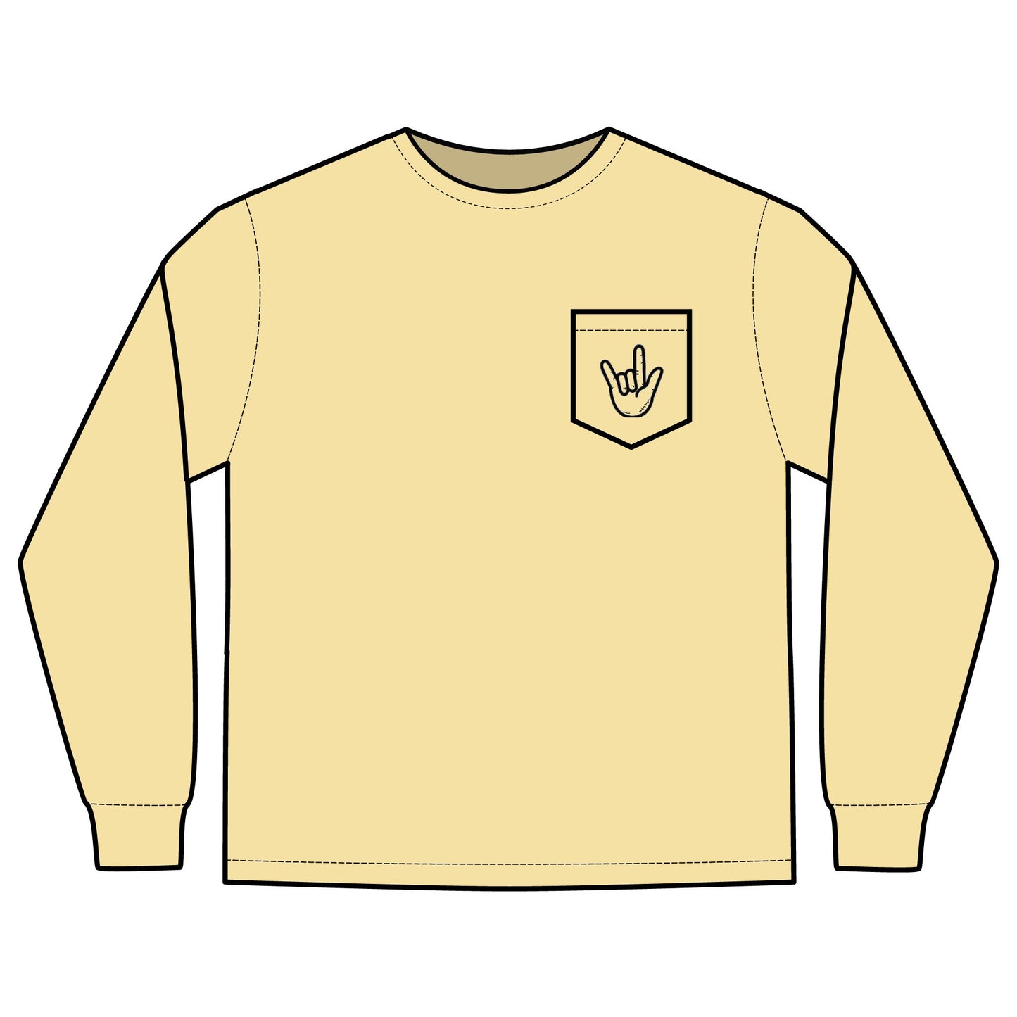 ILY Unisex Long Sleeve with Pocket