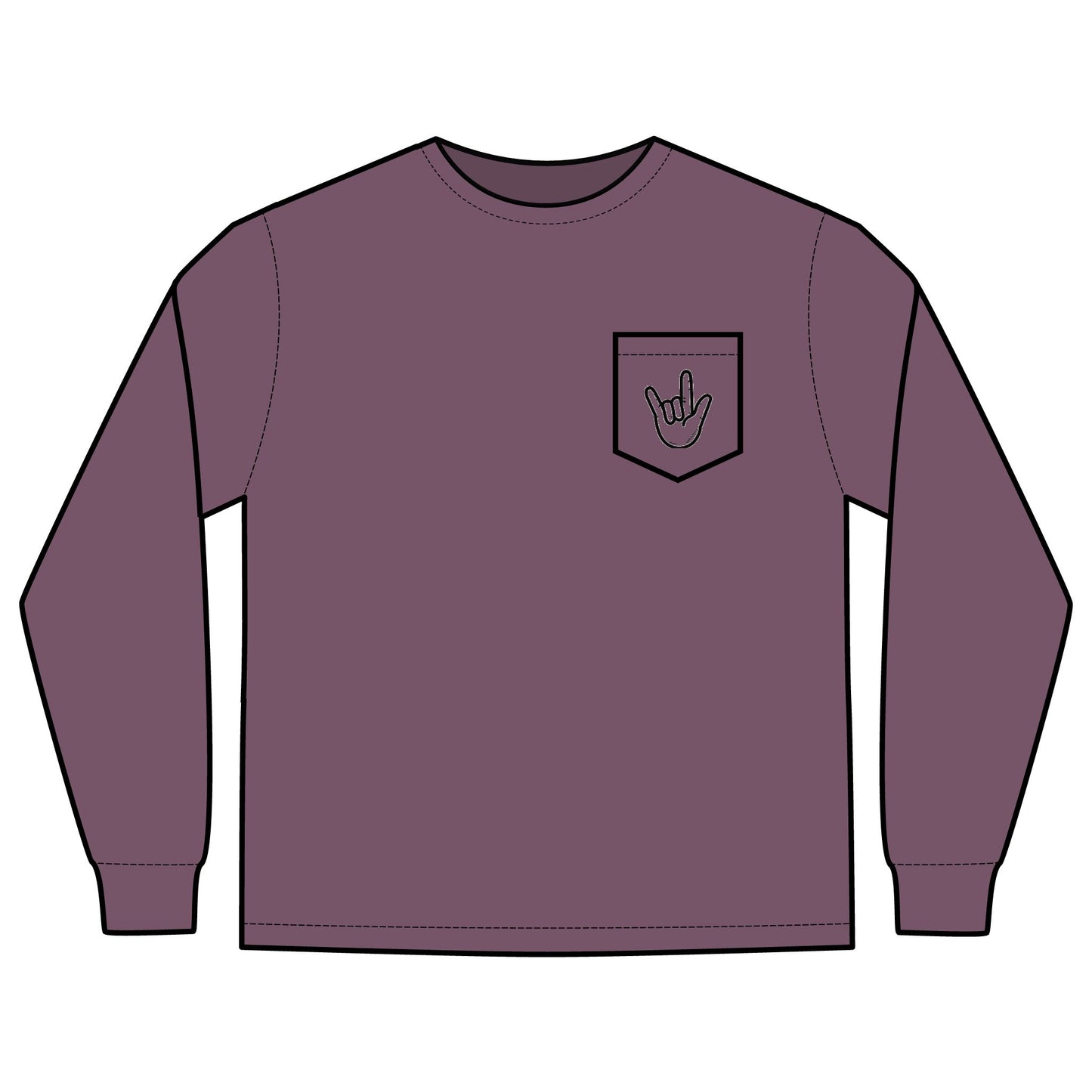 ILY Unisex Long Sleeve with Pocket