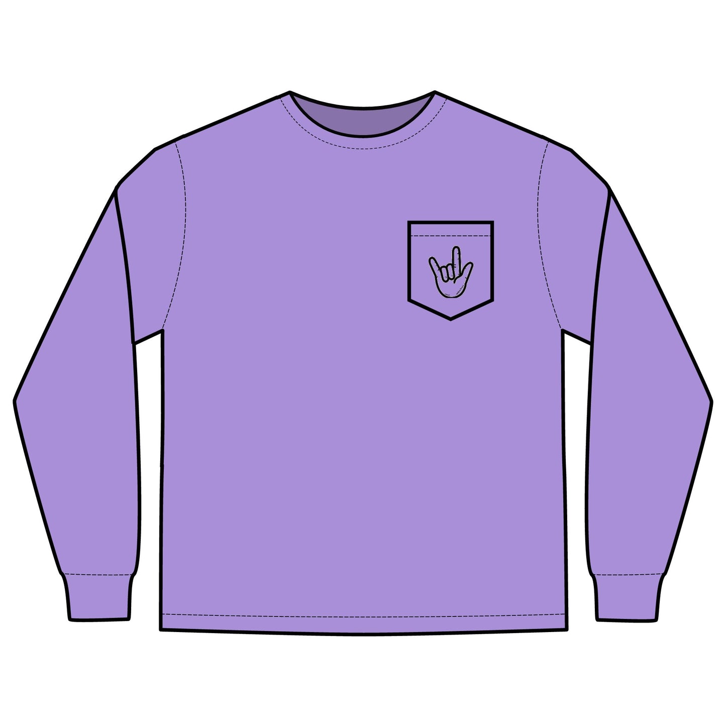 ILY Unisex Long Sleeve with Pocket