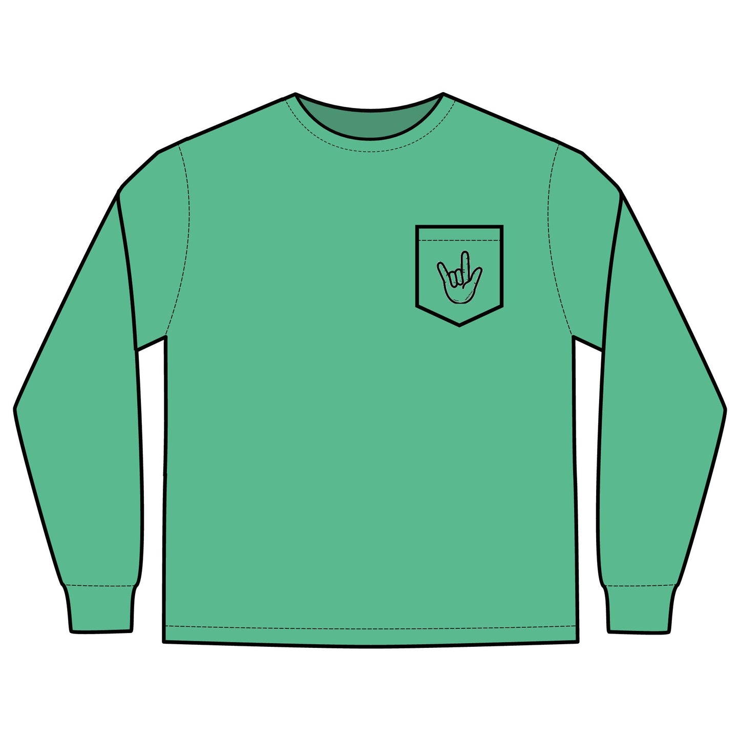 ILY Unisex Long Sleeve with Pocket