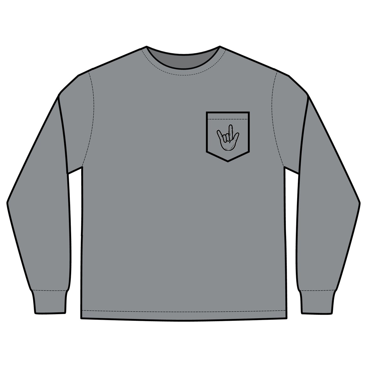 ILY Unisex Long Sleeve with Pocket