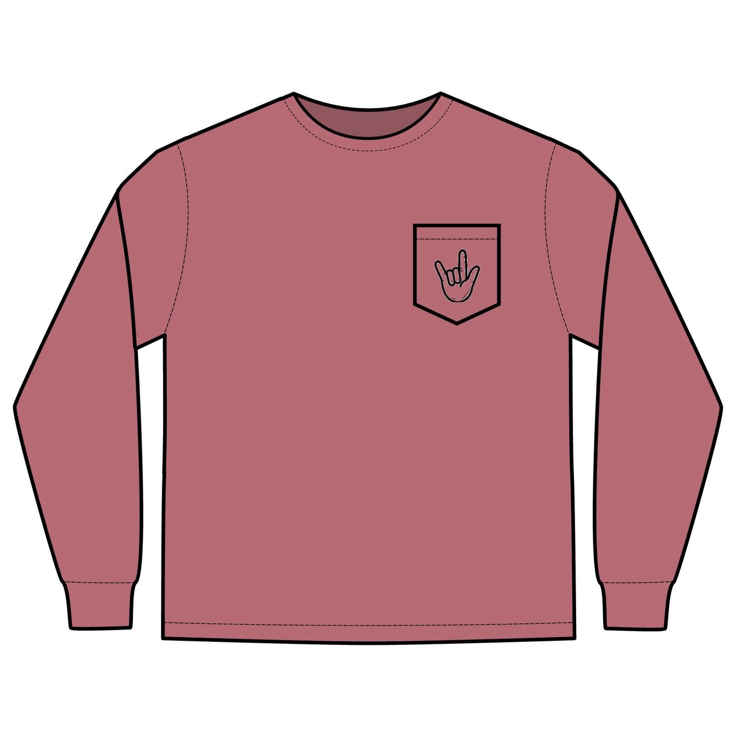 ILY Unisex Long Sleeve with Pocket