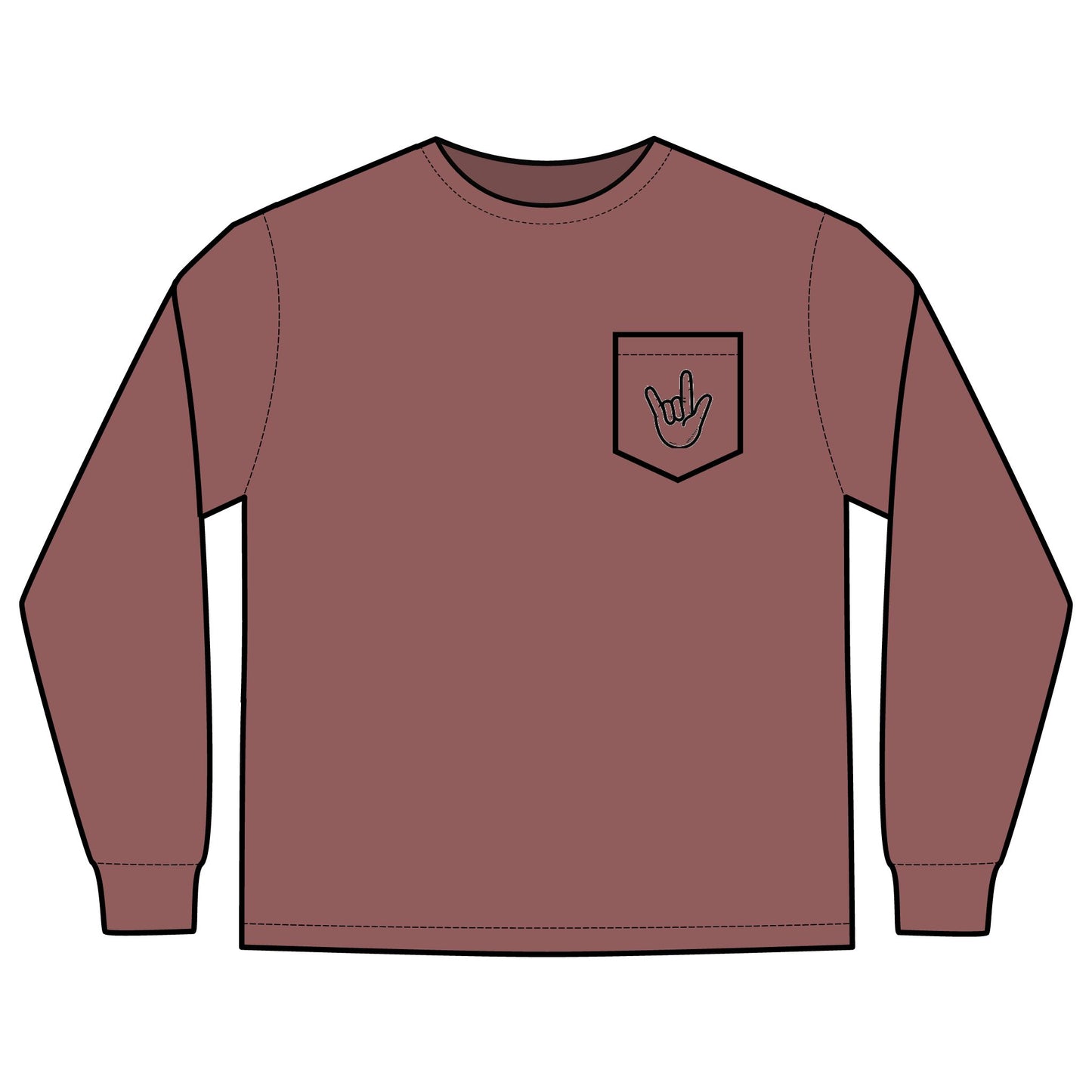 ILY Unisex Long Sleeve with Pocket