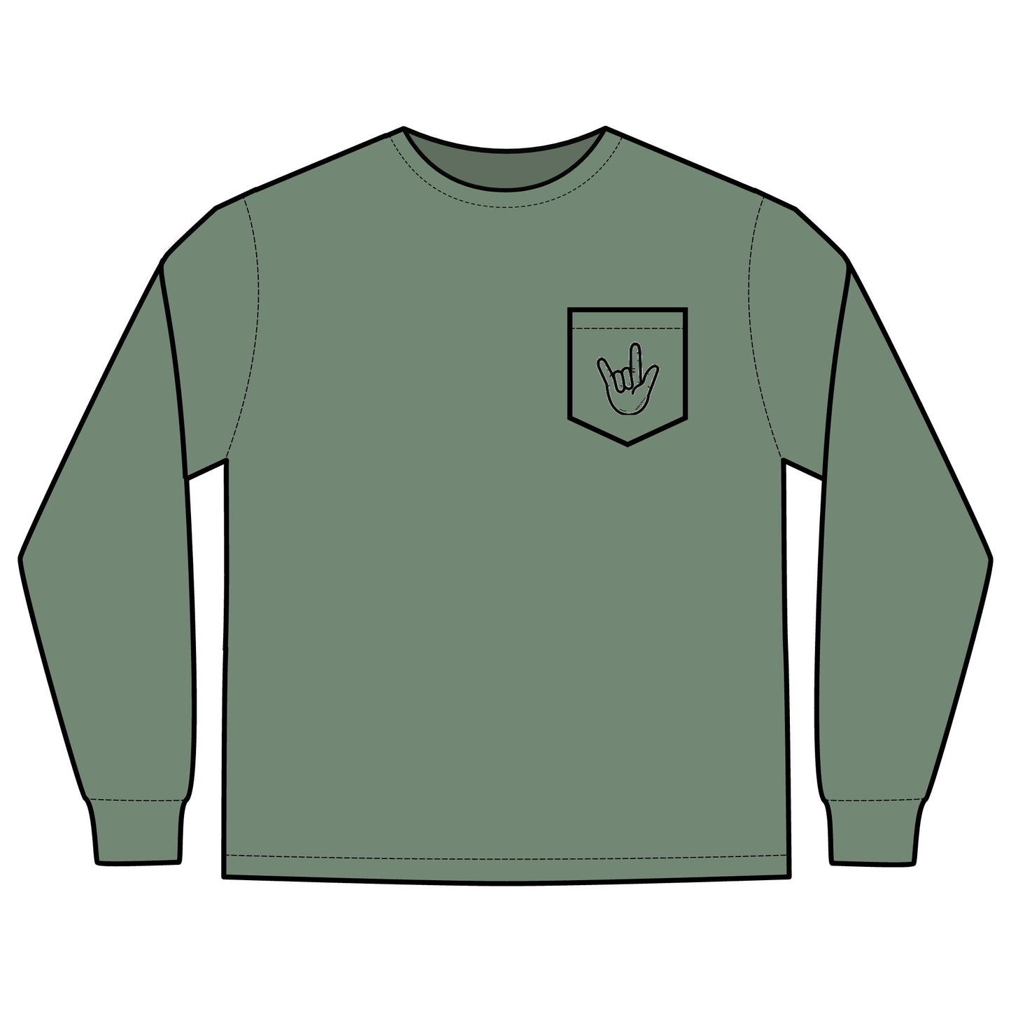 ILY Unisex Long Sleeve with Pocket