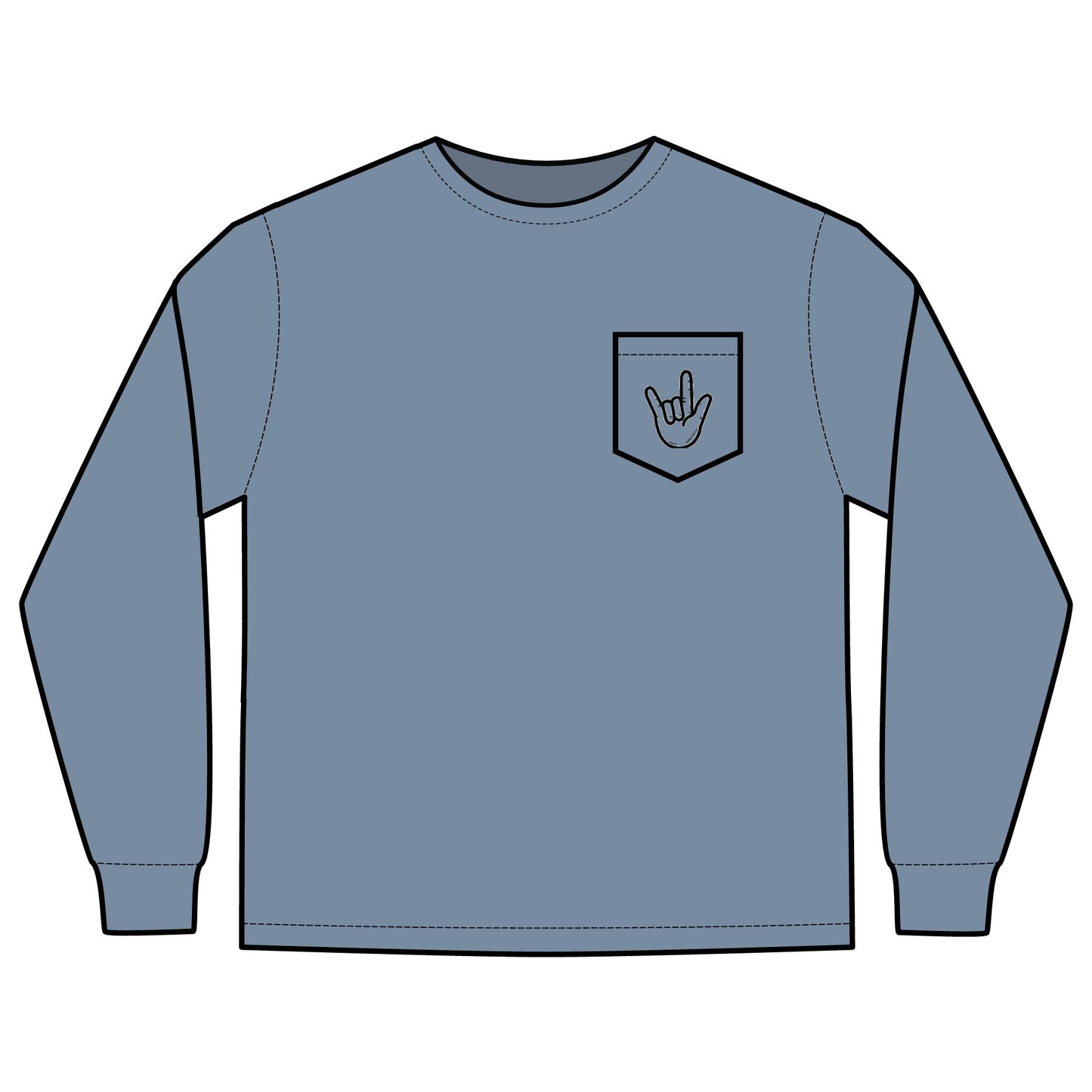 ILY Unisex Long Sleeve with Pocket