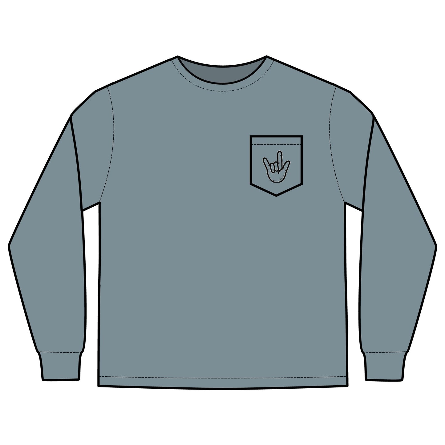 ILY Unisex Long Sleeve with Pocket