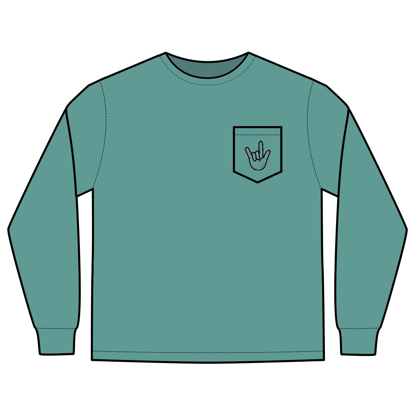ILY Unisex Long Sleeve with Pocket