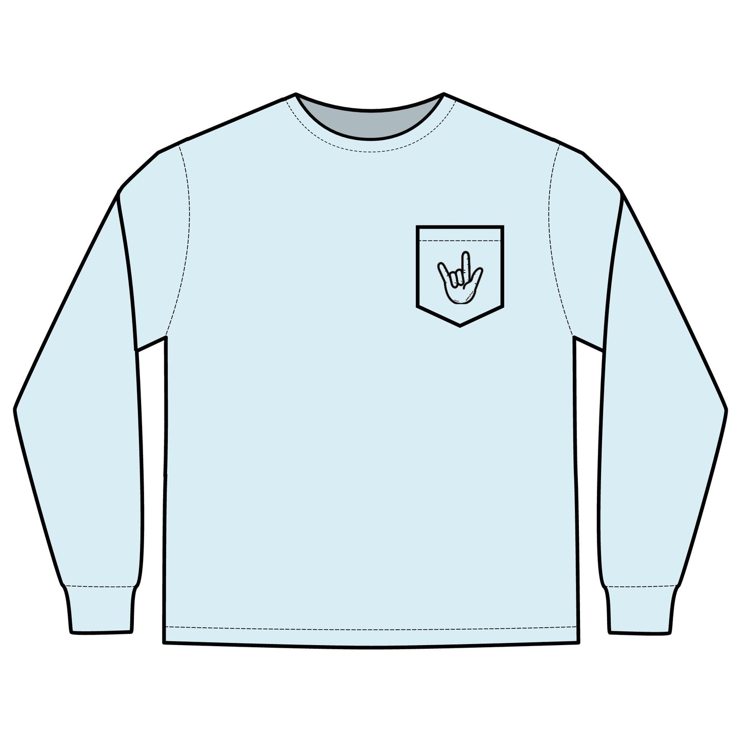 ILY Unisex Long Sleeve with Pocket