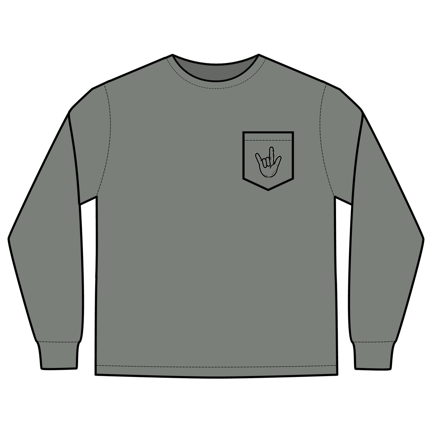 ILY Unisex Long Sleeve with Pocket