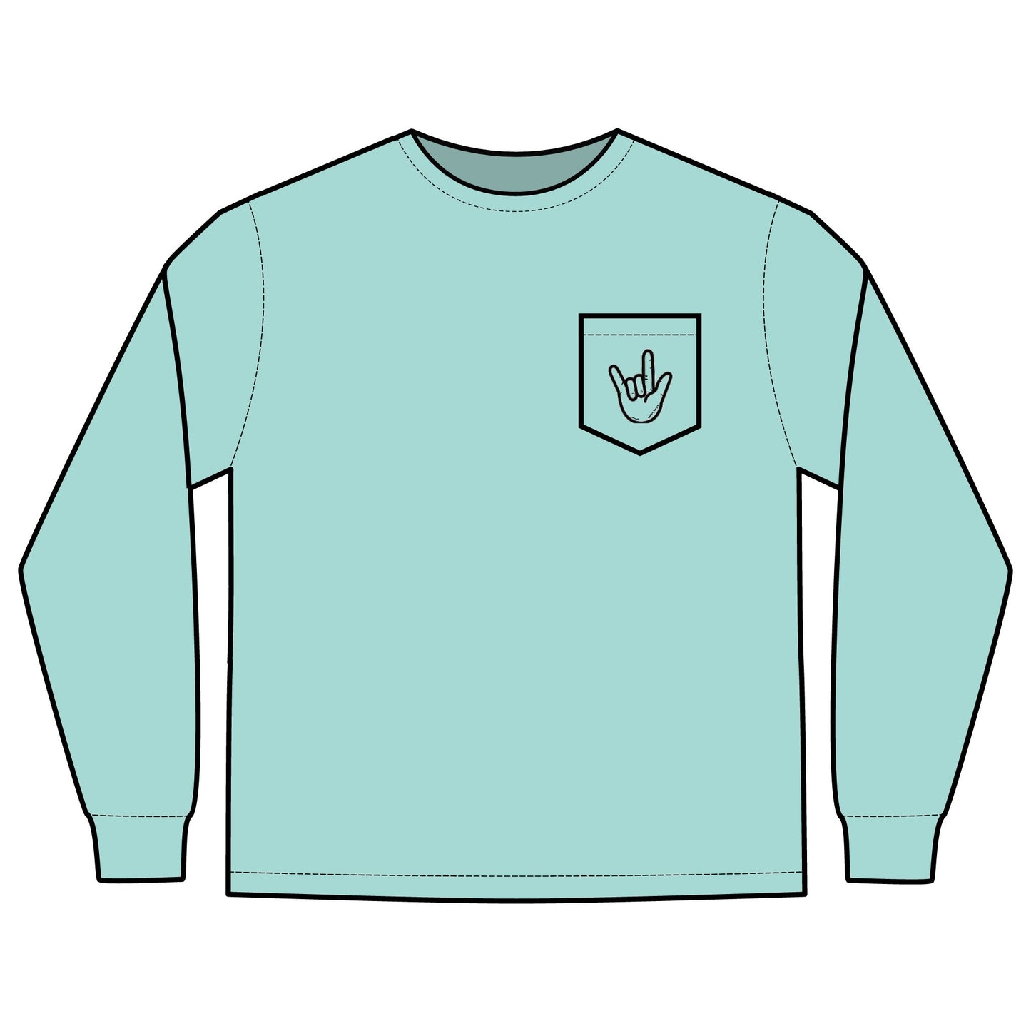 ILY Unisex Long Sleeve with Pocket