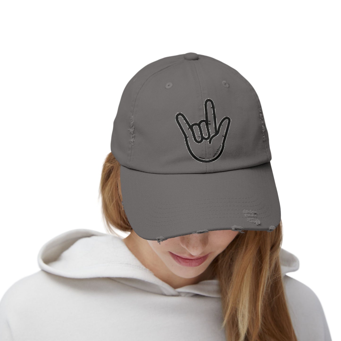 ILY Unisex Distressed Baseball Hat