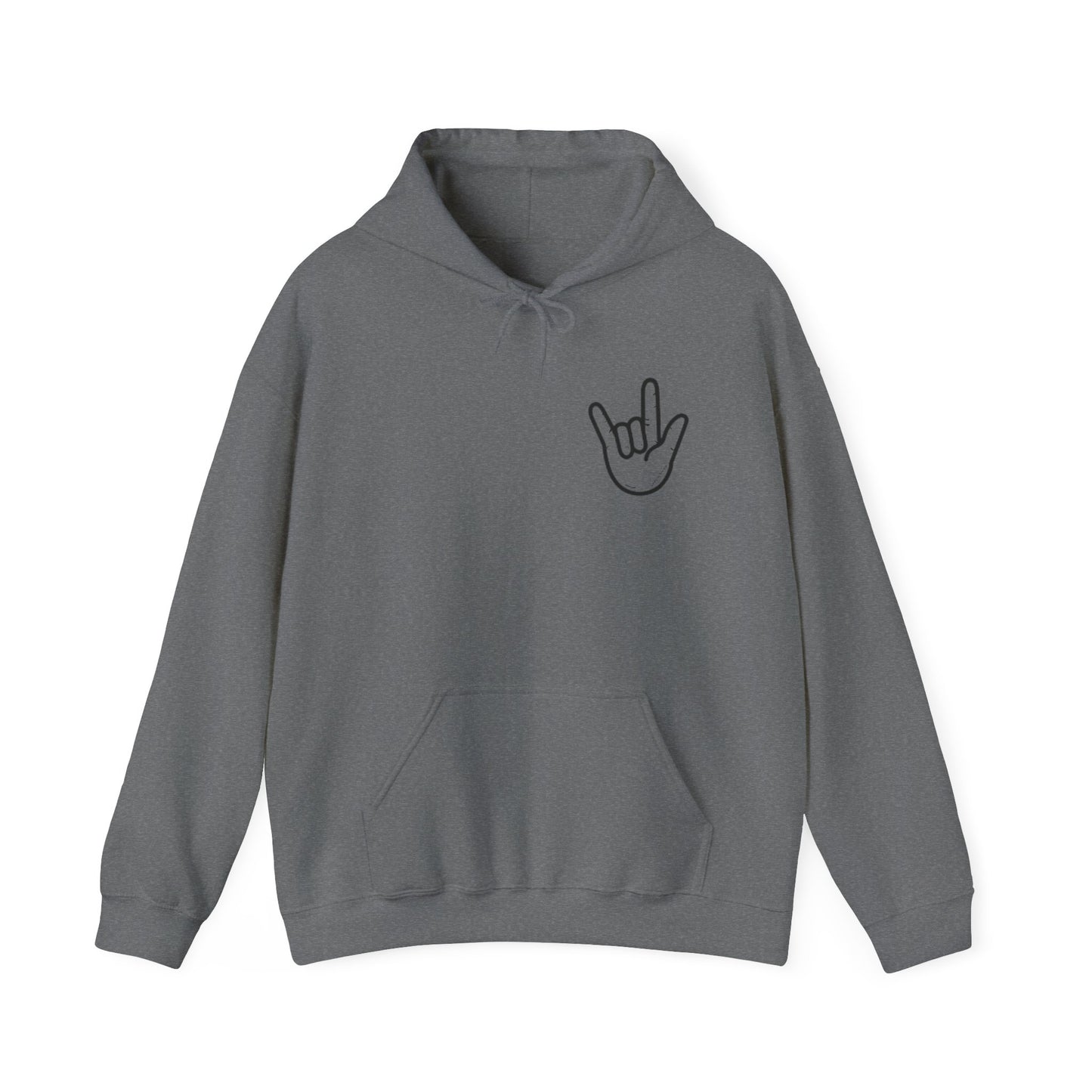 ILY Unisex Hooded Sweatshirt Front/Back