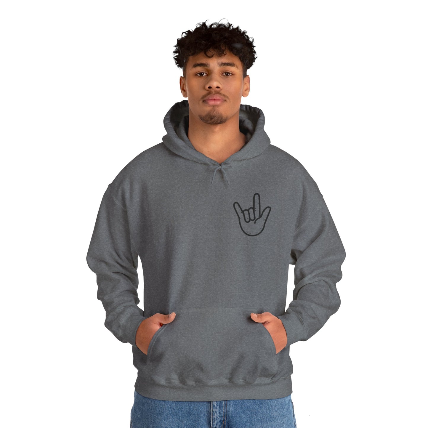 ILY Unisex Hooded Sweatshirt Front/Back