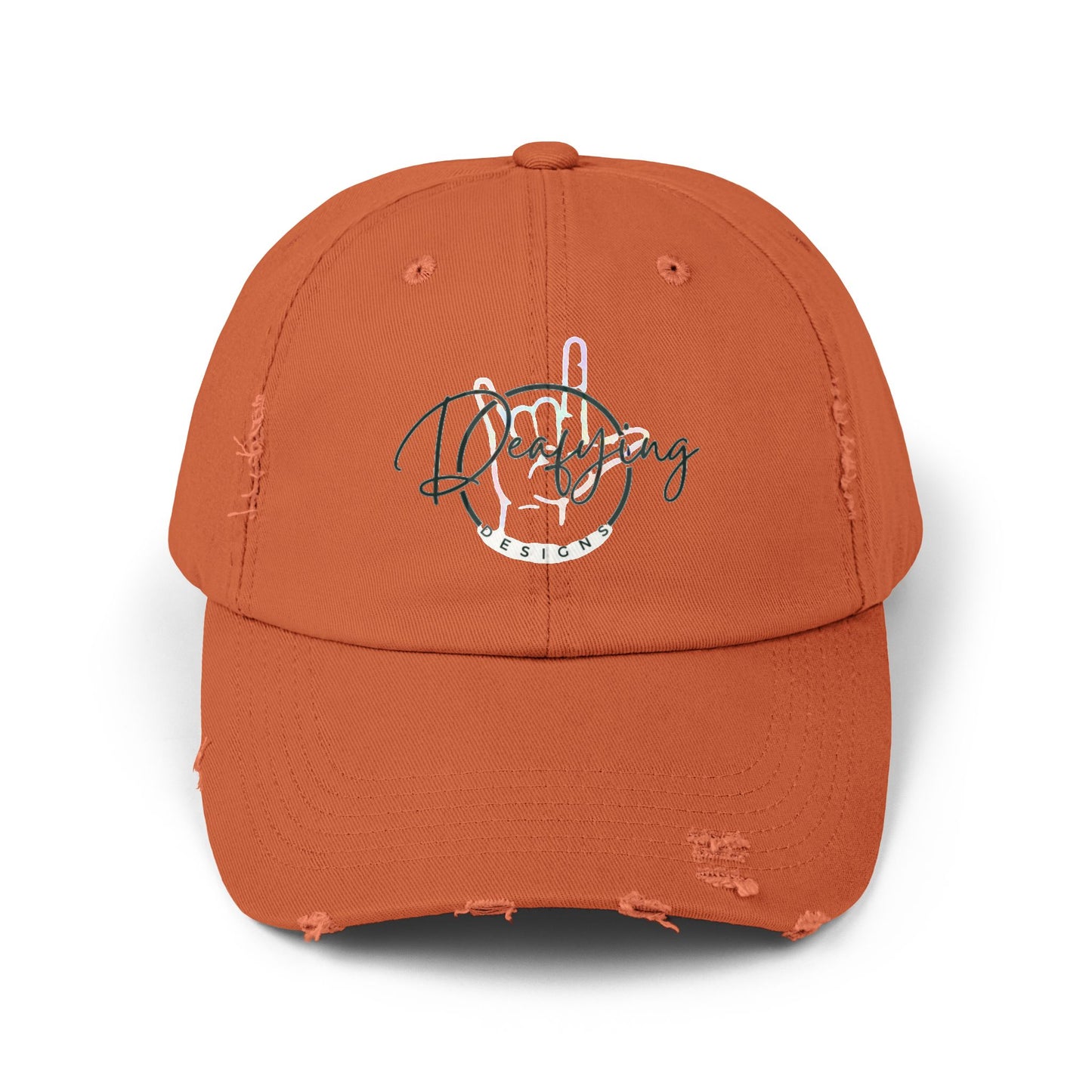 Deafying Designs Unisex Distressed Baseball Hat