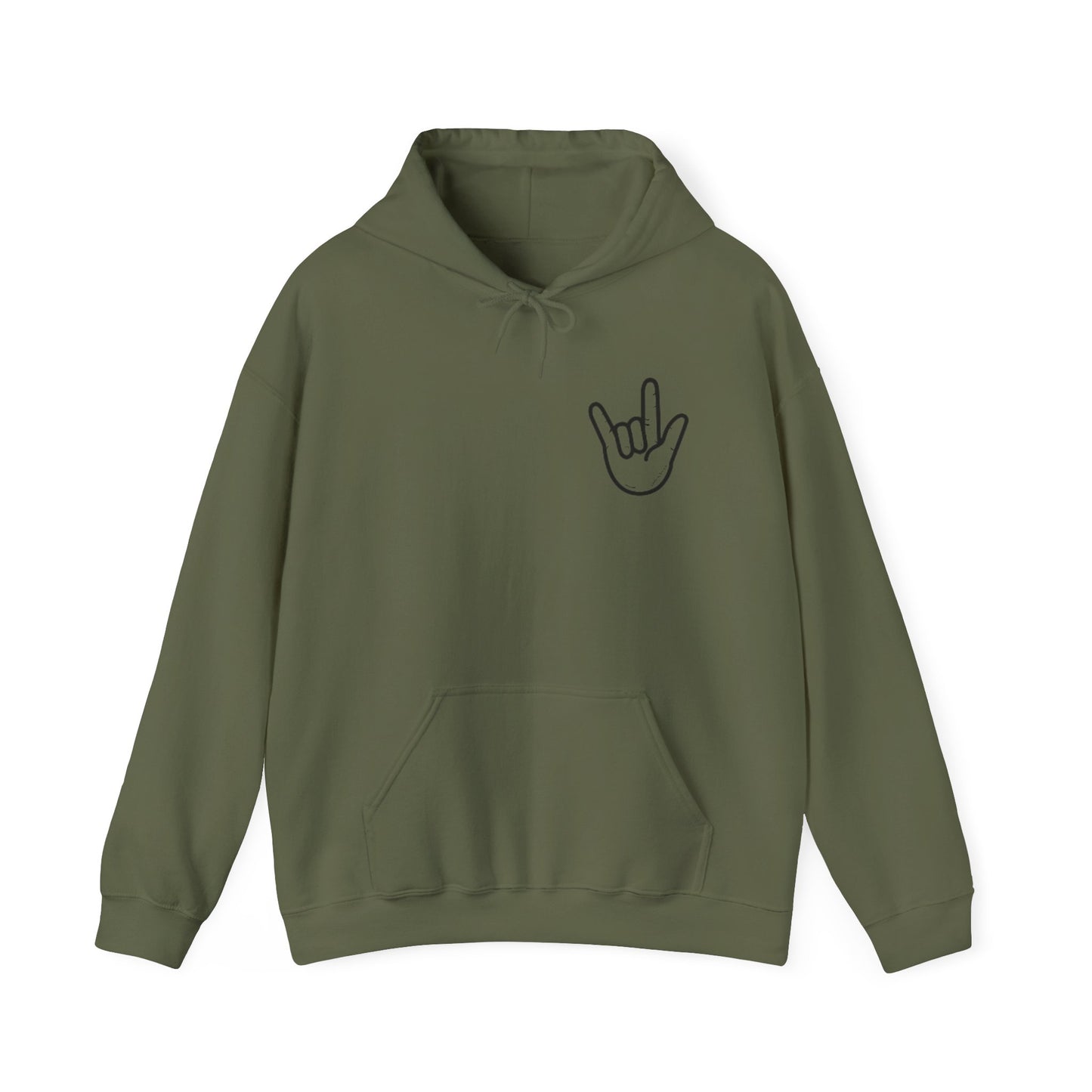 ILY Unisex Hooded Sweatshirt Front/Back