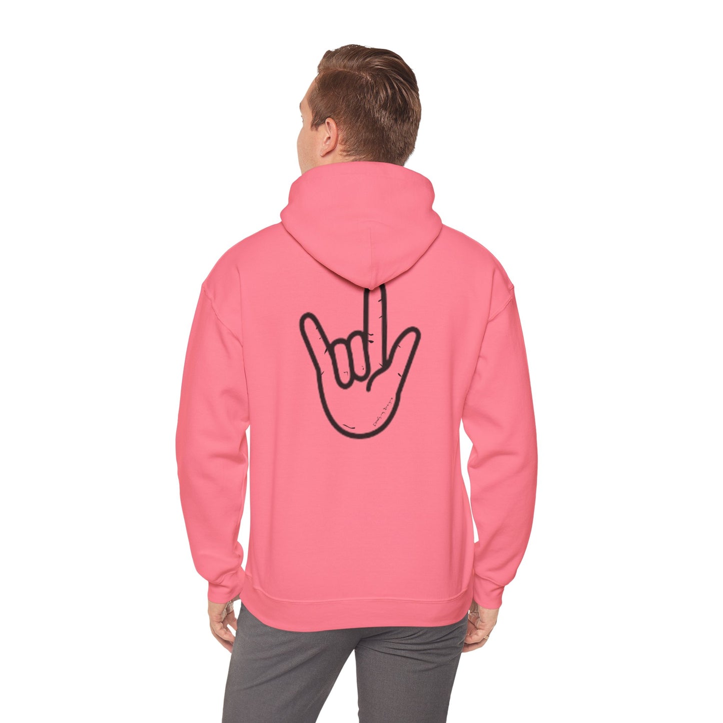 ILY Unisex Hooded Sweatshirt Front/Back
