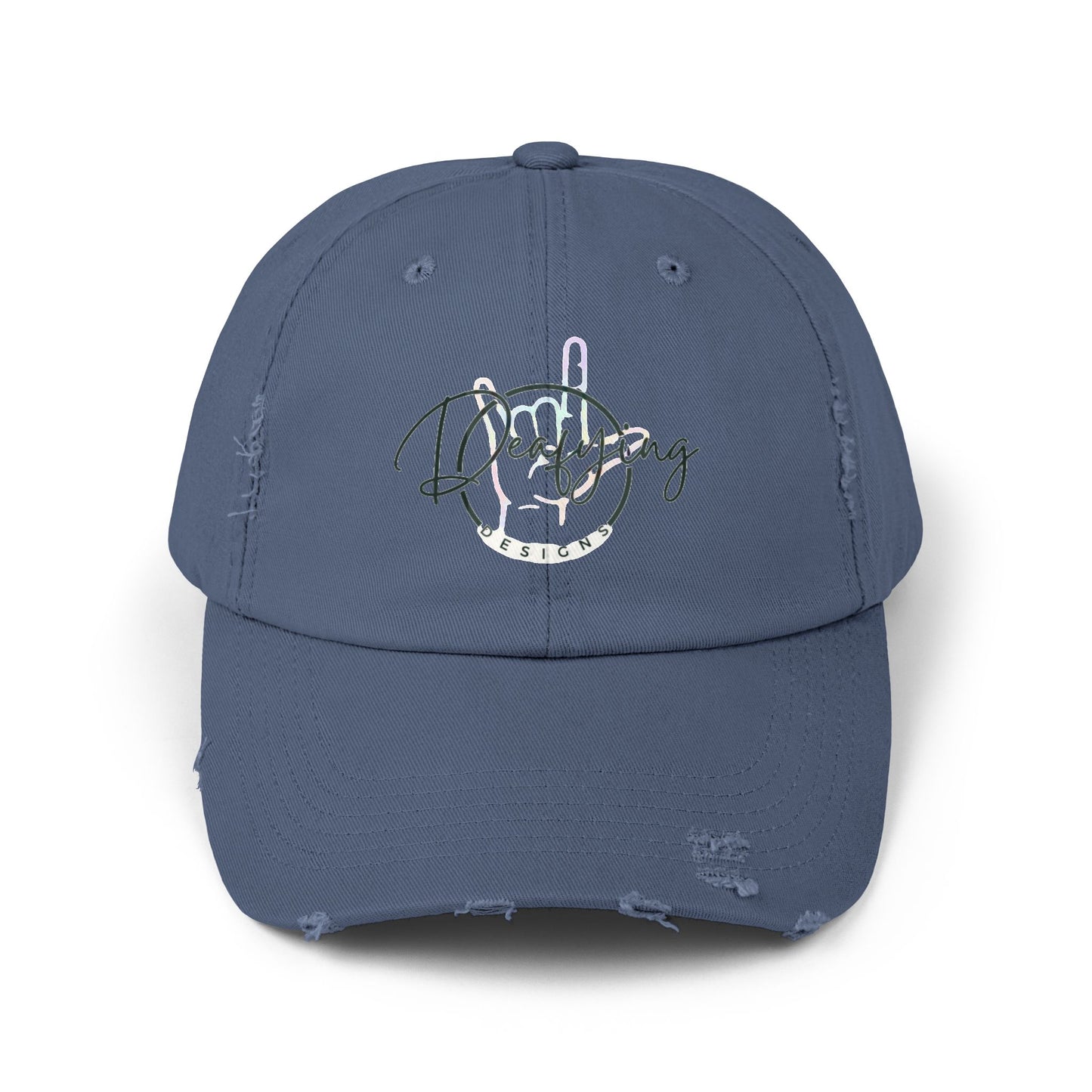 Deafying Designs Unisex Distressed Baseball Hat