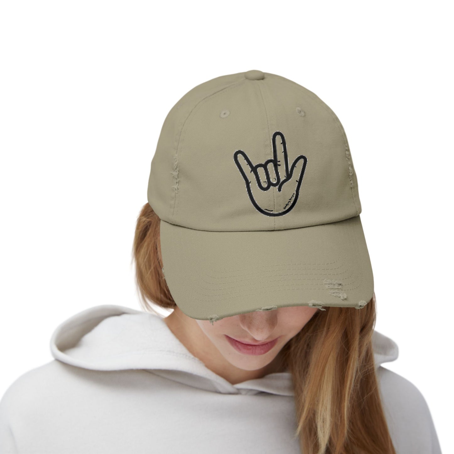 ILY Unisex Distressed Baseball Hat