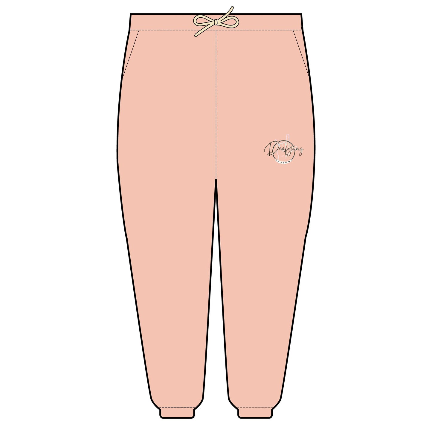 Deafying Designs Unisex Lightweight Fleece Sweatpants