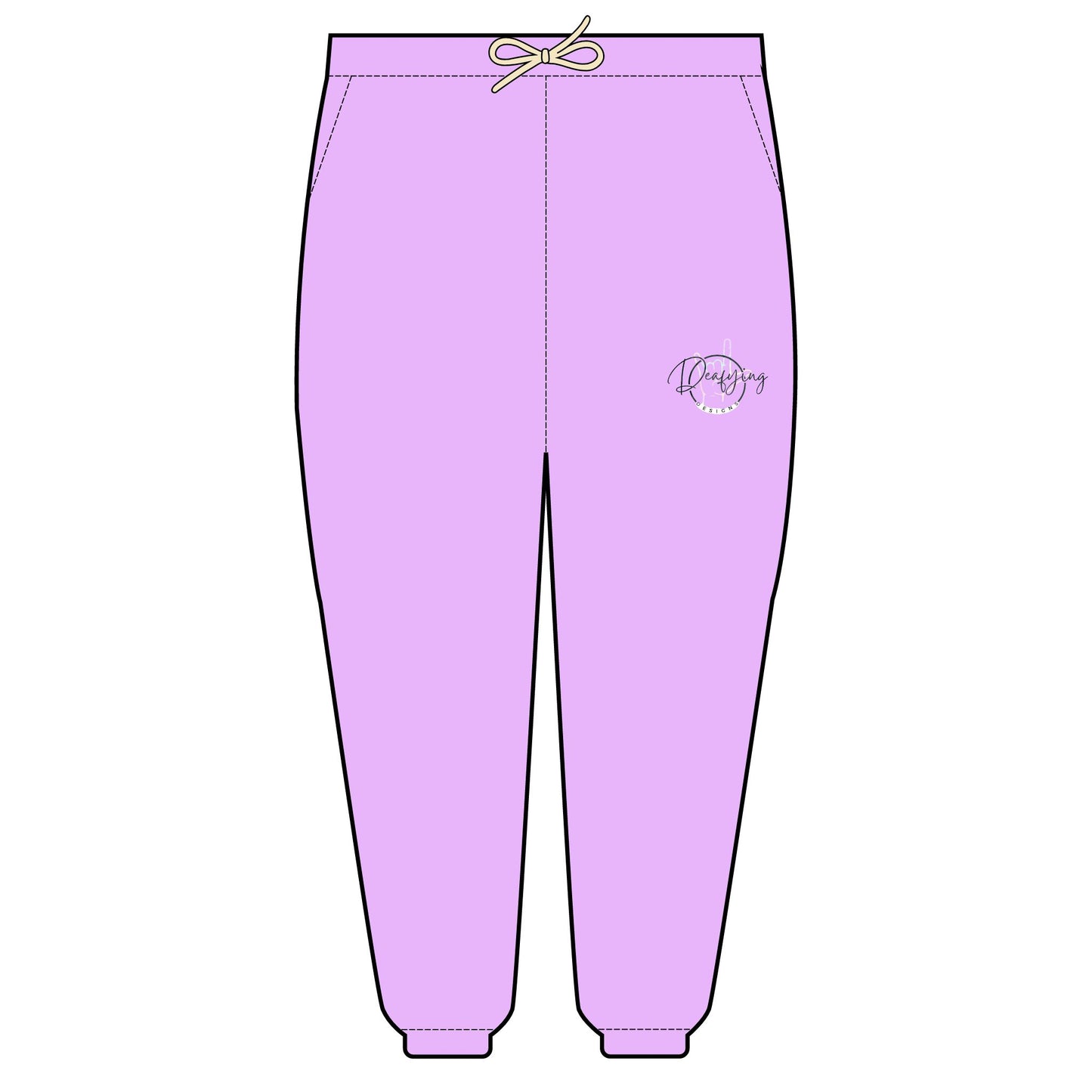 Deafying Designs Unisex Lightweight Fleece Sweatpants