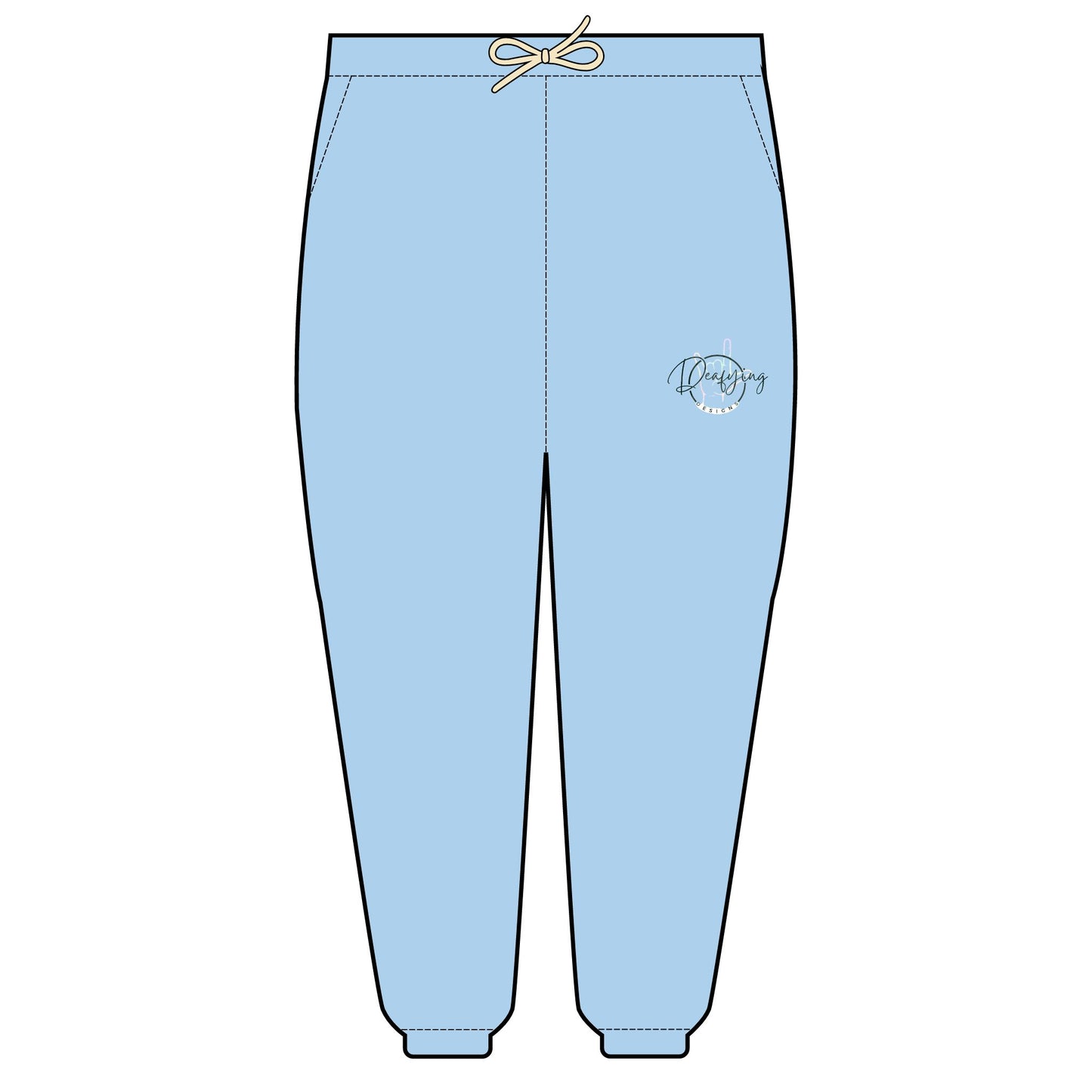 Deafying Designs Unisex Lightweight Fleece Sweatpants
