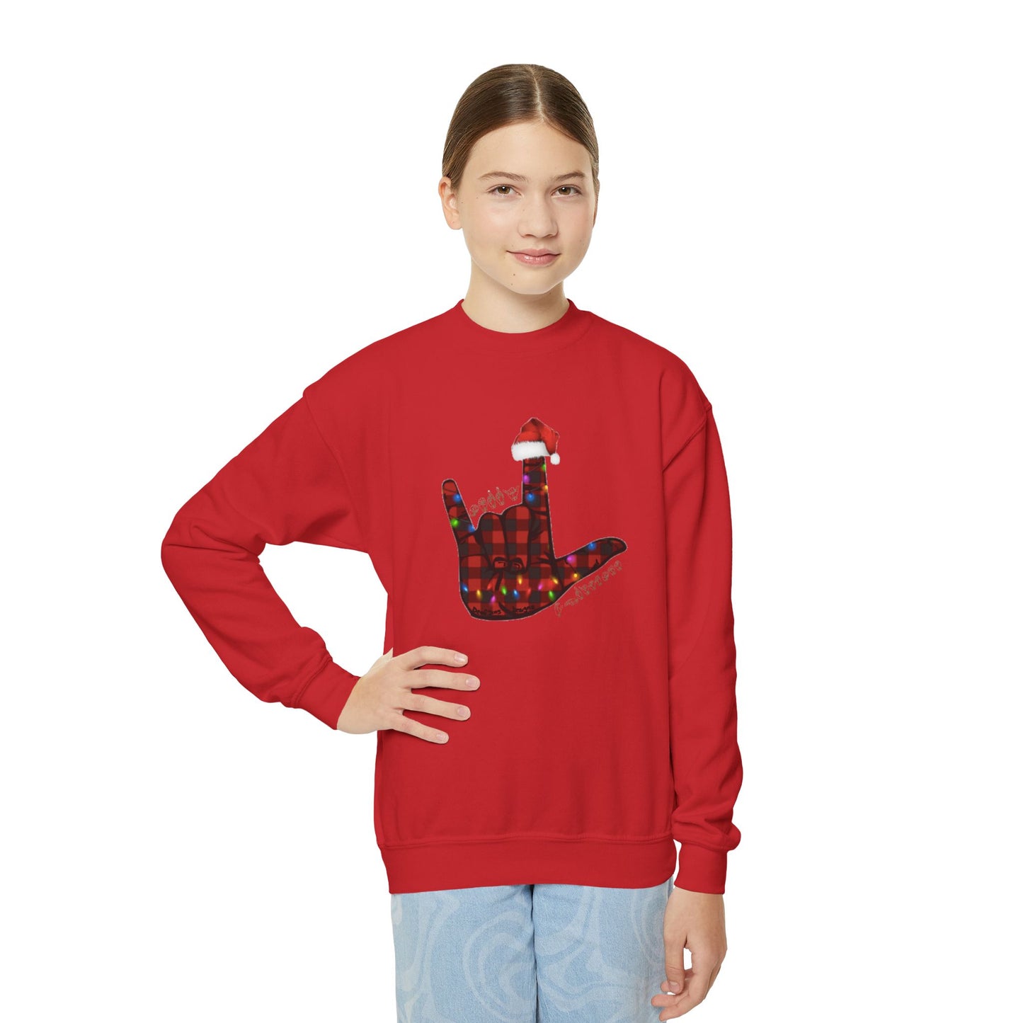 Merry Christmas ILY Unisex Youth Crewneck