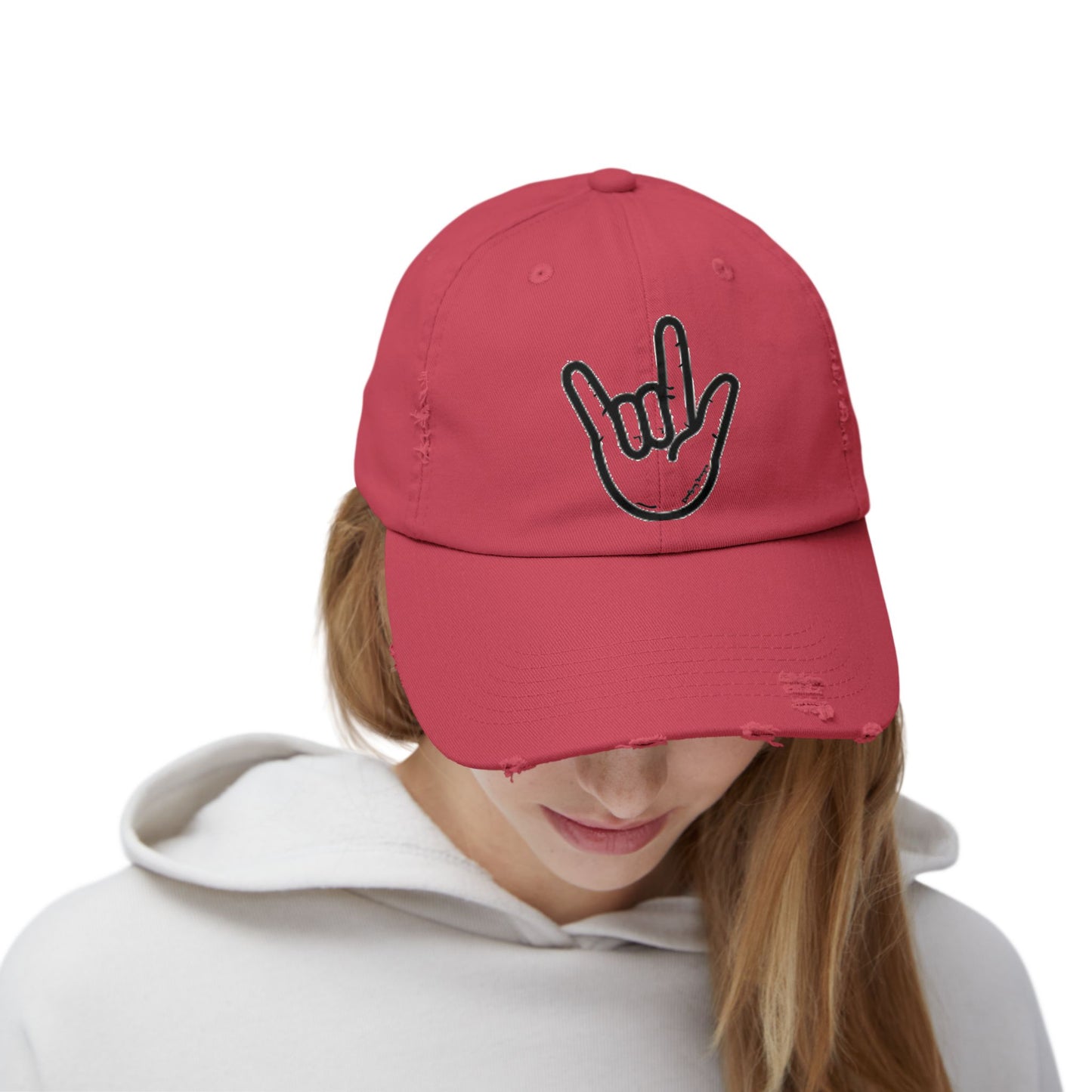 ILY Unisex Distressed Baseball Hat