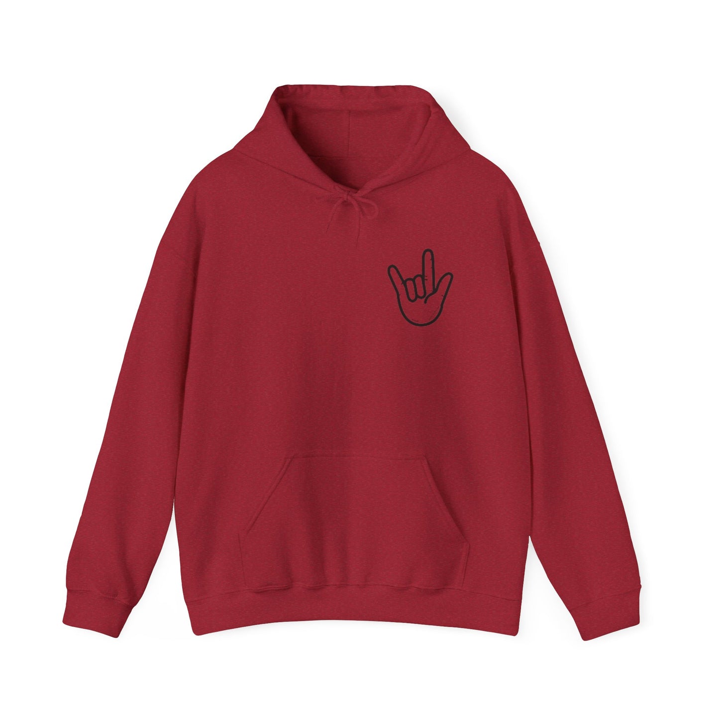 ILY Unisex Hooded Sweatshirt Front/Back