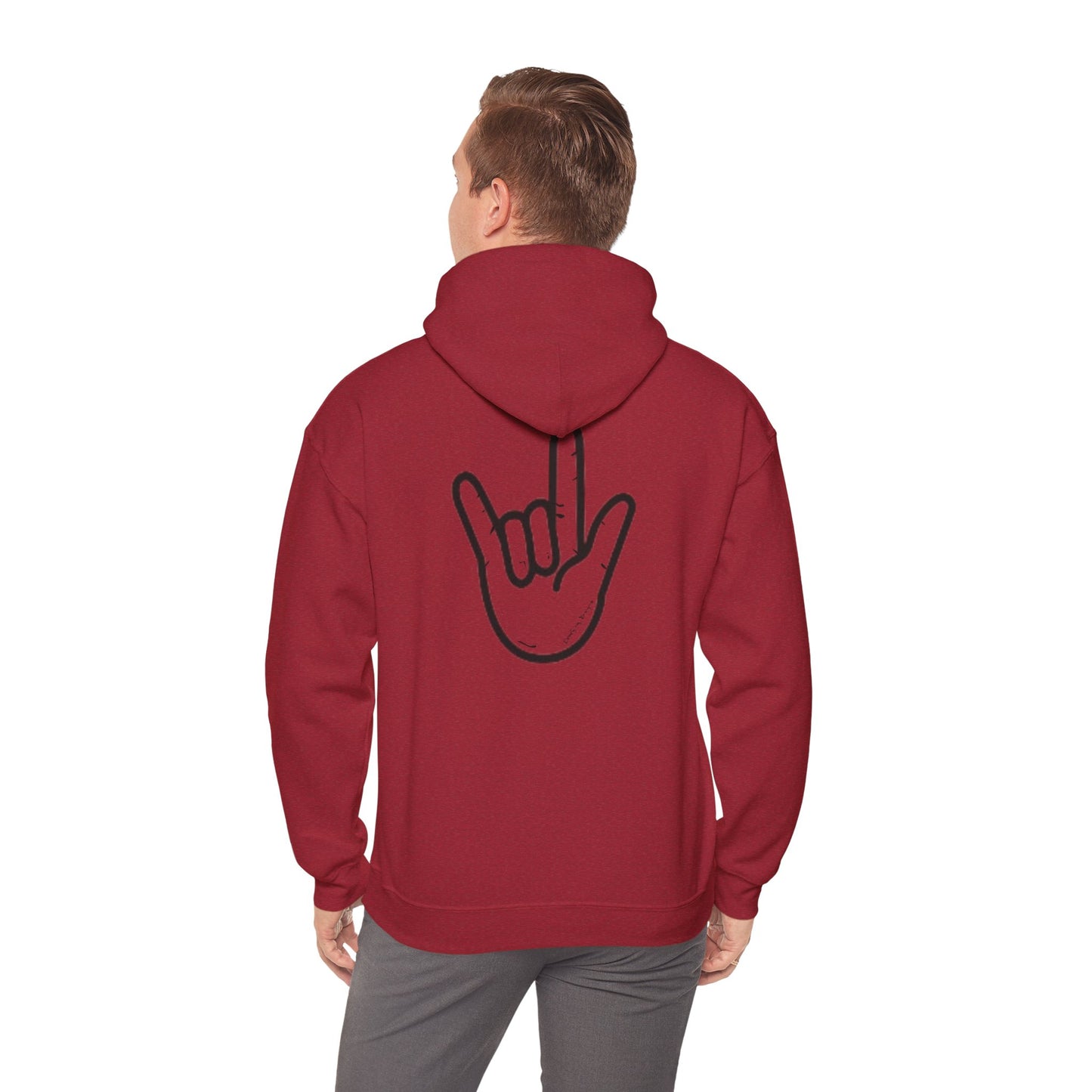 ILY Unisex Hooded Sweatshirt Front/Back