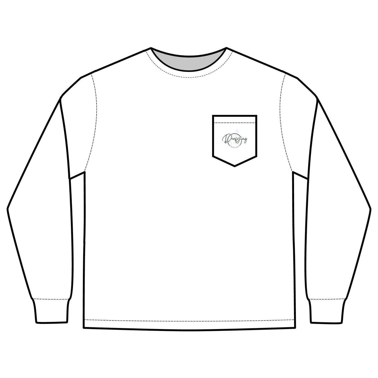 Deafying Designs Unisex Long Sleeve with Pocket