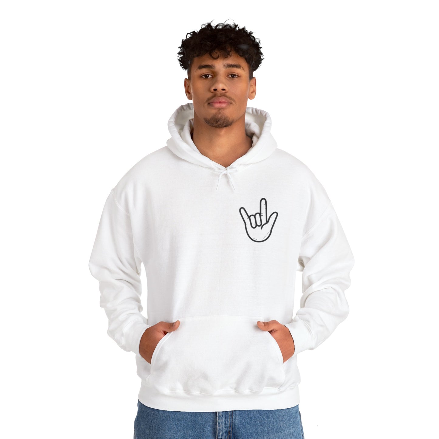 ILY Unisex Hooded Sweatshirt Front/Back