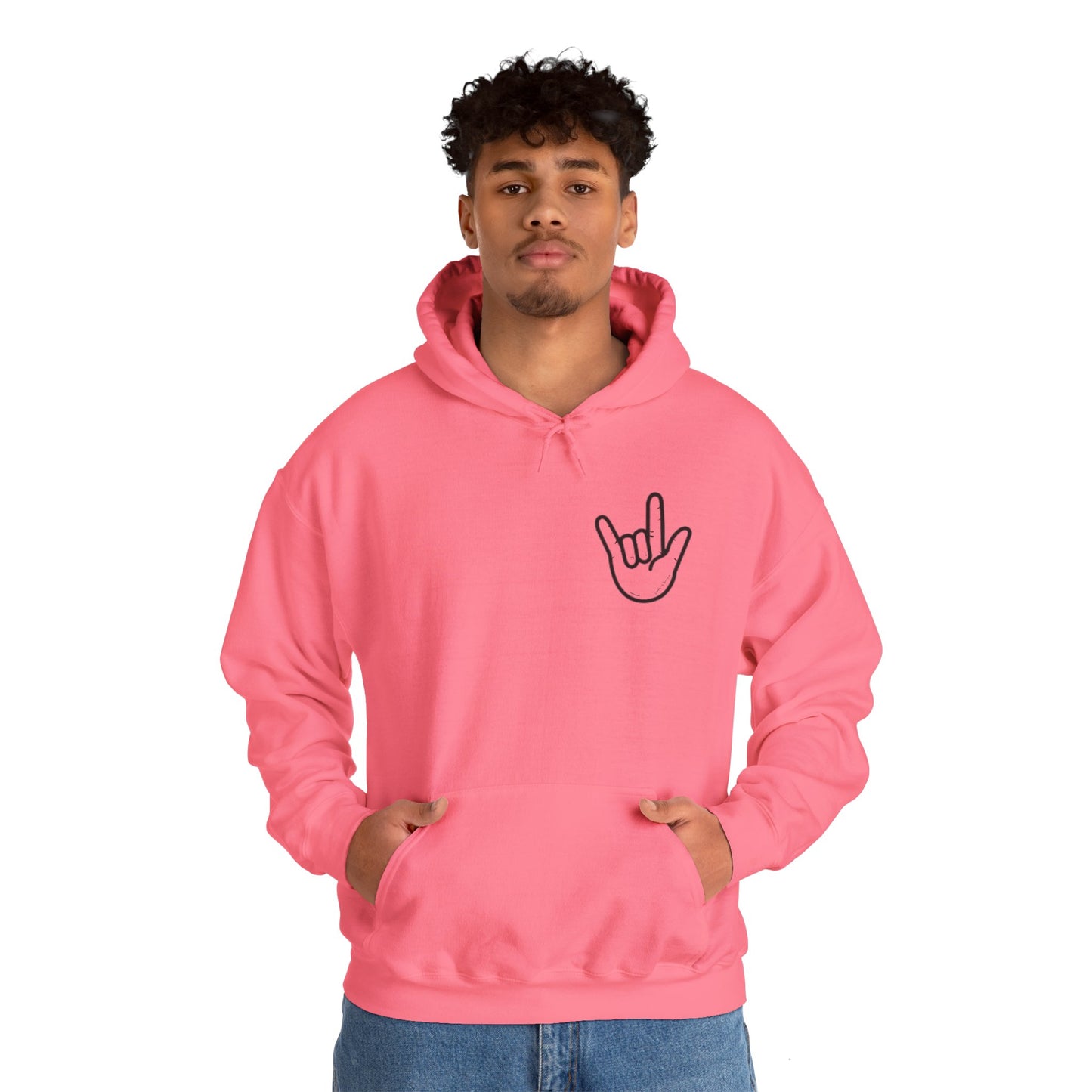 ILY Unisex Hooded Sweatshirt Front/Back